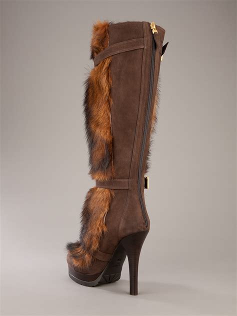 fendi platform knee high boots